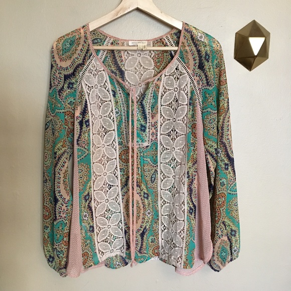 Anthropologie Tops - Meadow Rue Anthropologie Giada Peasant Top Lace S